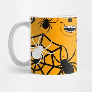 HALLOWEEN  Skeleton And Spiders Mug